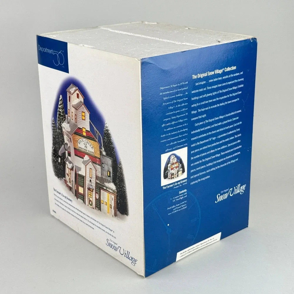Department 56 Snow Village The Farmer's Co-op Granary‎ 54946 Lighted NOS